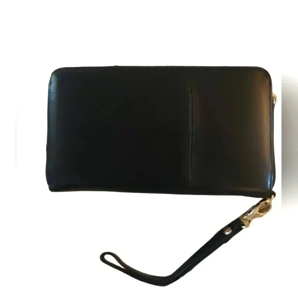 LOUIS Cardini Leather Travel Wallet with wrist strap